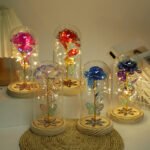 White & Silver Butterfly Flower Lamp - Decorative LED Table Lamp for Home Ambiance - Image 3