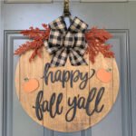 Pumpkin Hanging Tag - "Happy" Themed Decorative Pendant