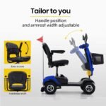 EQUIPMED Electric Mobility Scooter For Elderly Motorized Riding Older Adults Aid Portable E-Scooter - Image 8