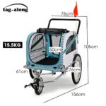 TAG-ALONG Pet & Cargo Jogger Bike Trailer, Pull Behind Bicycle Trailer Carrier Stroller, Blue - Image 2
