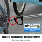 TAG-ALONG Pet & Cargo Jogger Bike Trailer, Pull Behind Bicycle Trailer Carrier Stroller, Blue - Image 7