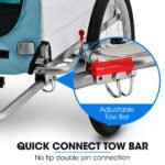 TAG-ALONG Pet & Cargo Jogger Bike Trailer, Pull Behind Bicycle Trailer Carrier Stroller, Blue - Image 8