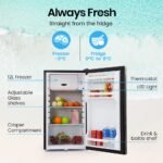 GECKO 95L Portable Upright Fridge and Freezer, 12V/24V for Camping, Caravans, Black - Image 3
