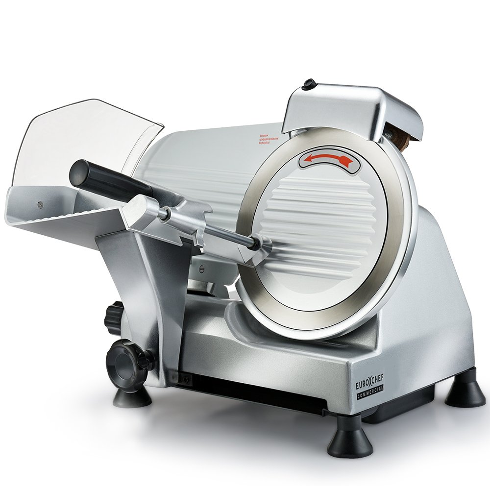 V219-COKCMSEUCAX82-225443-00 EUROCHEF 8 Inch Commercial Meat Slicer 280W Electric Food Cutting Machine, Deli Shaver Cutter 200mm - Image 1