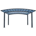 SHADE SHIELD Arched Double Carport 6.0m x 5.5m x 2.98m, Aluminium Alloy Frame, Polycarbonate Roof, Shelter for Car or Outdoor Living