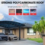 SHADE SHIELD Arched Double Carport 6.0m x 5.5m x 2.98m, Aluminium Alloy Frame, Polycarbonate Roof, Shelter for Car or Outdoor Living - Image 4