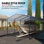 SHADE SHIELD Single Carport Shed 3.3 x 6 x 2.9m, Galvanised Steel Frame, Powder Coated Gable Roof, Shelter for Car Caravan Boat Tractor Agricultural - Image 8
