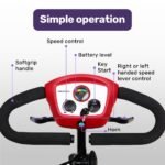EQUIPMED Electric Mobility Scooter Portable Folding for Elderly Older Adult, SmartRider Black & Red - Image 4