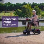 EQUIPMED Electric Mobility Scooter Portable Folding for Elderly Older Adult, SmartRider Black & Red - Image 8