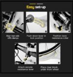 PROFLEX Indoor Bicycle Trainer - Bike Cycling Stationary Magnetic Stand Training - Image 4
