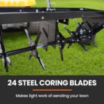 PlantCraft Tow Behind Plug Lawn Aerator 1m (40") Wide, Universal Hitch for Ride on Mower, Garden Tractor - Image 2