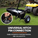 PlantCraft Tow Behind Plug Lawn Aerator 1m (40") Wide, Universal Hitch for Ride on Mower, Garden Tractor - Image 3