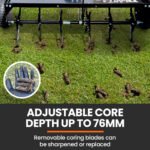 PlantCraft Tow Behind Plug Lawn Aerator 1m (40") Wide, Universal Hitch for Ride on Mower, Garden Tractor - Image 4