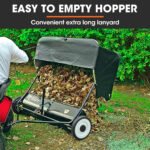 PlantCraft Lawn Sweeper 38" Wide, Tow Behind Leaf and Grass Clipping Collector, Universal Hitch for Ride on Mower, Garden Tractor - Image 7