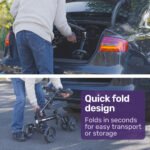 Equipmed Knee Scooter Walker, Dual Brakes - Bag - Broken Leg Ankle Foot Mobility - Crutches Alternative - Black - Image 4