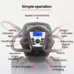 EQUIPMED Mobility Scooter, S-XXL comfortable size for all riders, 30km Max Range, 180kg capacity, Grey - Image 6