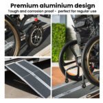 Equipmed 123cm Portable Folding Aluminium Access Ramp, 272kg Rated, Black Ultra-Grip, for Wheelchair, Mobility Scooter - Image 5