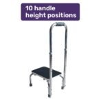 Equipmed Bath and Shower Assistance Step Mobility Aid, 150kg Max Capacity, with Handle Height Adjustment - Image 3