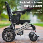 EQUIPMED Power Electric Wheelchair, Airline Approved Wheel Chair, Lightweight, Folding, Long Range, Lithium Batteries, Black & Silver - Image 7