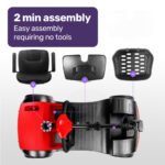 EQUIPMED FreeRoam+ Mid-Sized Lithium Fast Easy Charge Mobility Scooter, Red - Image 6
