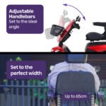Equipmed ProRider Ultra Large-sized, High Power, Strong Climber, Varied Terrain, 200kg Capacity Mobility Scooter - Red - Image 8
