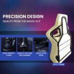 Overdrive Gaming Chair, with Bluetooth Speakers, RGB LED Lights, Reclining Game Armchair, Black - Image 6