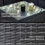 LONDON RATTAN 4 Piece 3 Seater Modular Outdoor Lounge Setting incl. Coffee Table, Grey - Image 3