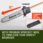 Baumr-AG 65CC Long Reach Pole Chainsaw Hedge Trimmer Pruner Chain Saw Tree Multi Tool - Image 8
