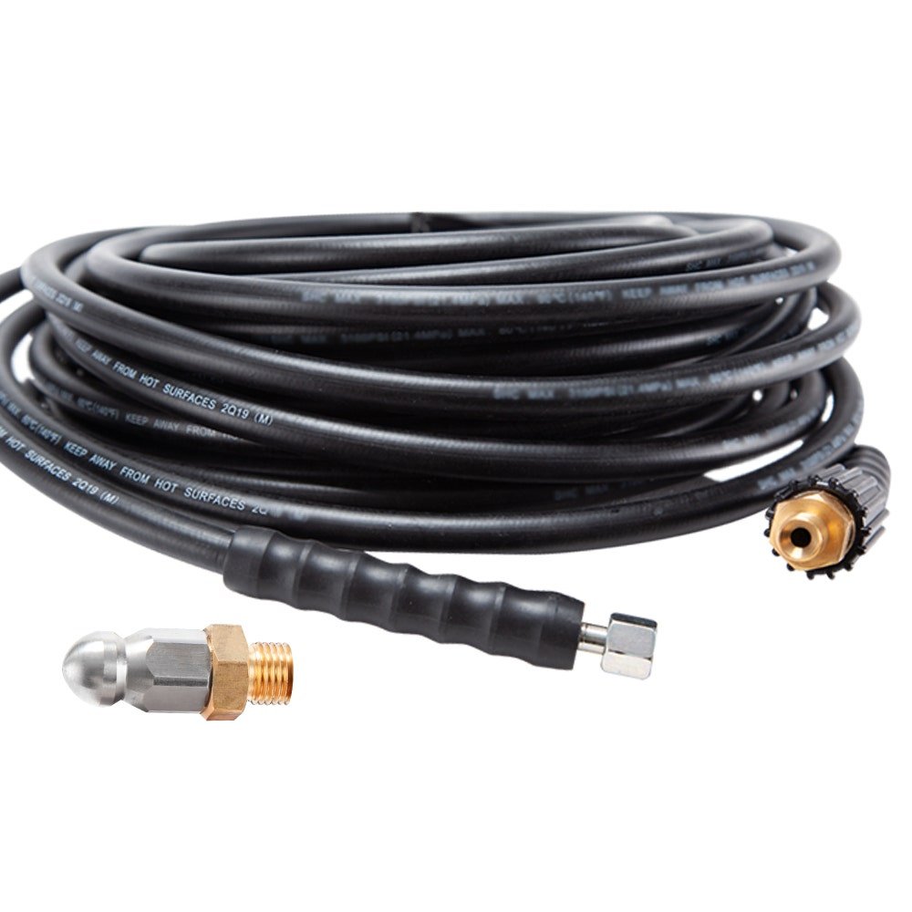 V219-PRWACSJETA20D-74280-00 Jet-USA 20M Petrol Pressure Washer Hose Extension with Drain Cleaner Nozzle Accesory Pack - Image 1