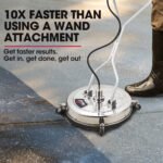 Jet-USA 24" Stainless Steel Pressure Washer Surface Cleaner, 3/8" Fitting, with Yoke Handlebar, For Concrete Driveway Patio Floor - Image 2
