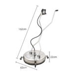 Jet-USA 24" Stainless Steel Pressure Washer Surface Cleaner, 3/8" Fitting, with Yoke Handlebar, For Concrete Driveway Patio Floor - Image 6
