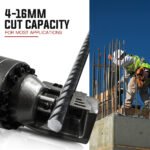 Baumr-AG 16mm Rebar Cutter Hydraulic Electric Reo Bar Portable Machine Re 850W - Image 3