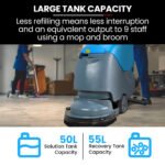 Auch FSH18 Floor Scrubber & Dryer, 490mm, Battery Powered, Walk Behind, Multi-purpose Commercial Grade Machine - Image 3