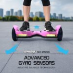 BULLET SX-2500 Hoverboard Scooter, 500W Brushless, UL Certified, AU Compliant, 6.5-inch Off-Road Style Tyres, Superior Self Balancing System, LED Lights, Pink - Image 4