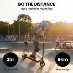 ALPHA Edge Electric Scooter Kids/Teens, 16km/h Max, Adjustable Height, UL Certified, AU Compliant, Dual Brakes, Bluetooth Music, LED, Black - Image 3