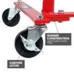 T-Rex Vehicle Positioning Jack Storage Rack Stand, Heavy Duty Design with Locking Castor Wheels - Image 5