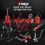 T-Rex Vehicle Positioning Jack Storage Rack Stand, Heavy Duty Design with Locking Castor Wheels - Image 6