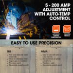ROSSI NextGenTIG/MMA 200A Welder TIG-200, Ar Gas, HF Start, Regulator Included - Image 6