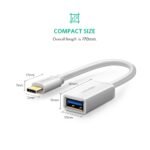 UGREEN USB Type-C Male to USB 3.0 Type A Female OTG Cable - White 15CM (30702) - Image 5