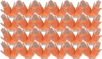 24 Pair Fishnet Gloves Fingerless Wrist Length 70s 80s Costume Party - Orange