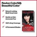 Revlon ColorSilk Beautiful 3D Permanent Hair Colour Keratin - 40 Medium Ash Brown - Image 6