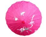 6x PARASOL UMBRELLA Chinese Japanese Bamboo Flower Pattern 80cm Large BULK - Hot Pink - Image 4
