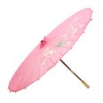 6x PARASOL UMBRELLA Chinese Japanese Bamboo Flower Pattern 80cm Large BULK - Light Pink - Image 3