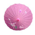 6x PARASOL UMBRELLA Chinese Japanese Bamboo Flower Pattern 80cm Large BULK - Light Pink - Image 4