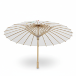 6x PARASOL UMBRELLA Chinese Japanese Bamboo Flower Pattern 80cm Large BULK - White - Image 5