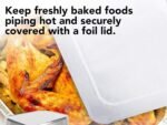 96x Aluminium Disposable Foil Food Container Trays Pans w/ Lids Covers Bulk 24cm*18cm*6cm - Image 3