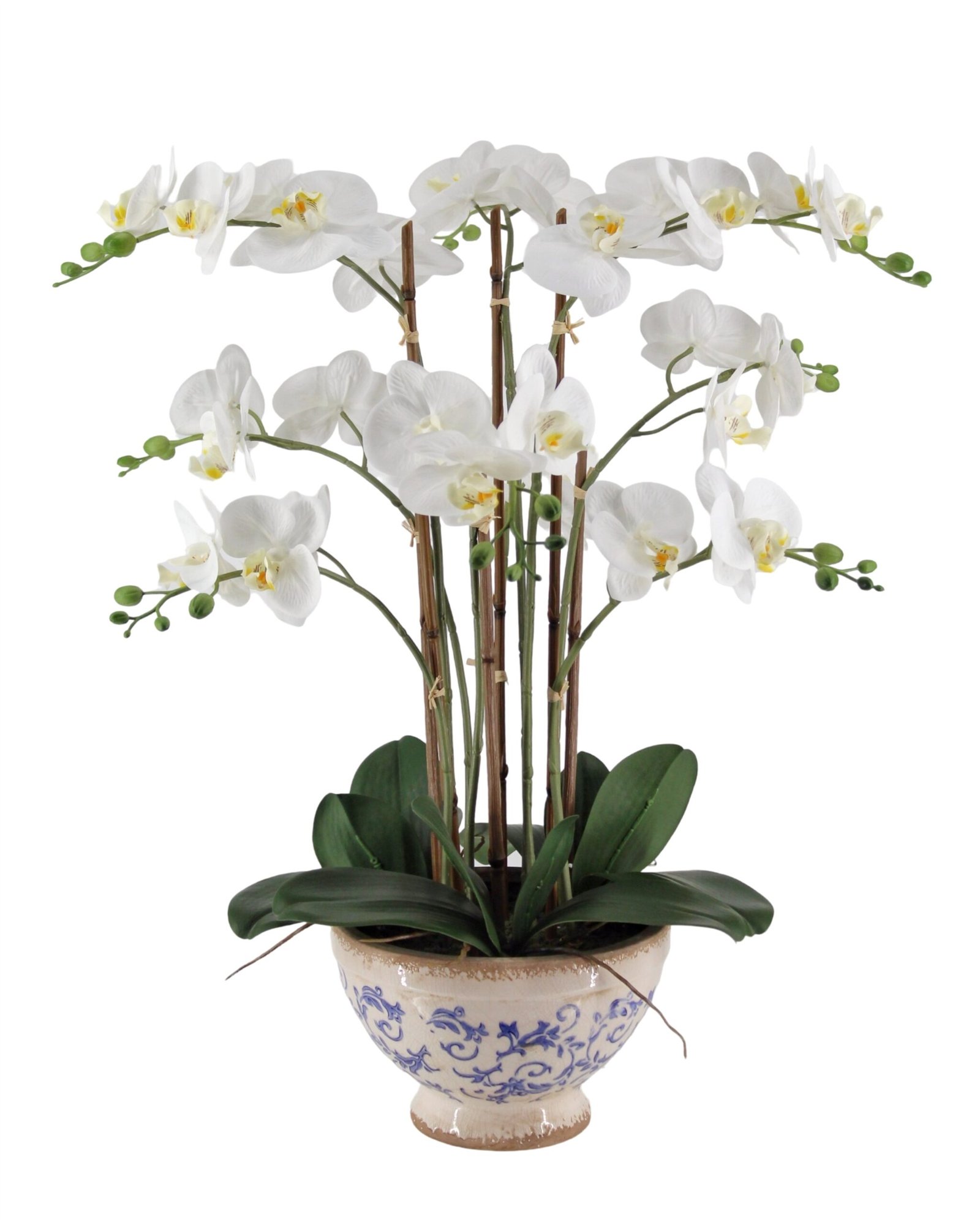 V637-AFL36986-202508251720-00 Real Touch Artificial Orchid in Ceramic Pot 68cm - Image 1