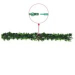 Artificial Extendable Hanging Bright Green Ivy Bush with Purple Flowers 55cm UV Resistant - Image 4