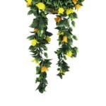 Artificial Hanging Basket Orange and Yellow Bouganvillea 30cm x 80cm Long UV Resistant - Image 3