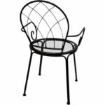 Set 2 Outdoor Modern Chair w Arms 90cm - Image 2